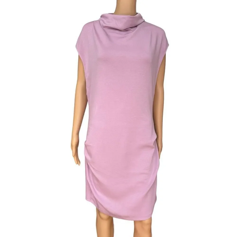 Free People Amelie Lilac Dress mock neck Knit Dress size L
